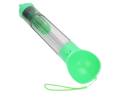 Garrafa De Água Para Cães 500ml Com Copa E Sacos De Lixo Verde