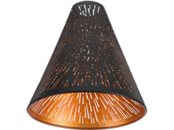 Luminária de Mesa E27cm em Ferro Preto e Dourado. SFUSHOS