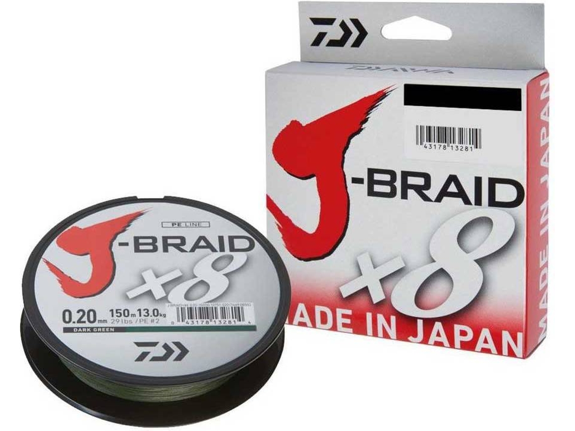 Linha de Pesca trançadas DAIWA J-braid 8 (0.060 mm - 0,10 mm)