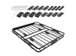 Porta bagagens de Teto Dobrável 116,8 X 91,4 10,2 Cm, Cesta para Carro com Capacidade Carga 90,72 Kg, Todos os Tipos Clima, Bagagem Suv, Caminhonete
