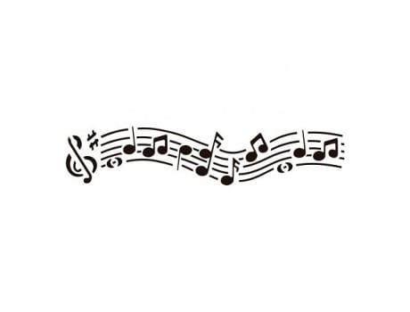 Stencil 30x8cm Musical 300031160 Acrilex