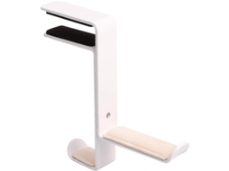 Suporte Para Fones De Ouvido Com Gancho Inteligente Uso Embaixo Da Mesa, Com Extremidade Curva, Branco A