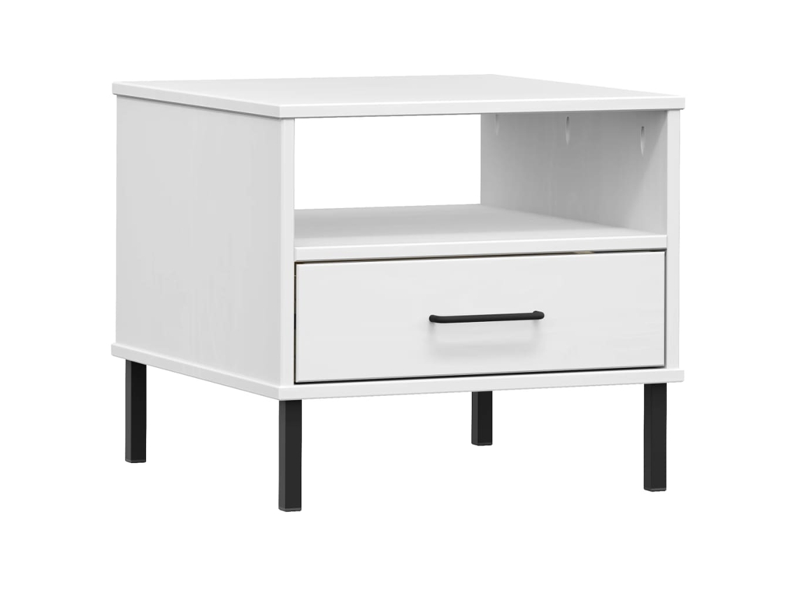 Bedside Table, Bedside Tables Vidaxl Branco Madeira De Pinho (n/a)