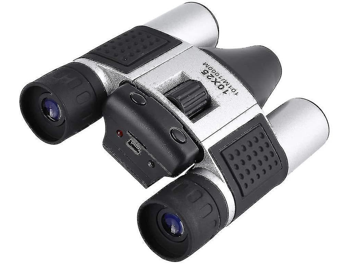 Binóculos 10x25 Telescópio De Câmera Digital, Alta Ampliação Leve E Compacto Para Gravação De Vídeo Dvr De Esportes Ao Ar Livre, Bestvite (prata)