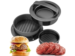 Mold de Hambúrguer Antiaderente 3 em 1 Kit para Patties Perfeitos