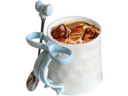 Caneca Com Nó, Caneca De Café Com Nó Caneca Com Alça Em Forma De Laço E Colher De Café, Caneca De Gokoco