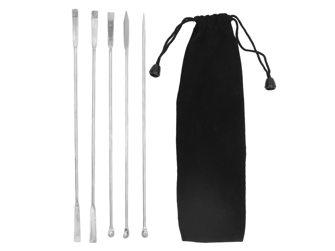 Conjunto de 5 Colheres de Laboratório Inoxidável, Resistente à Oxidação S/MARCA