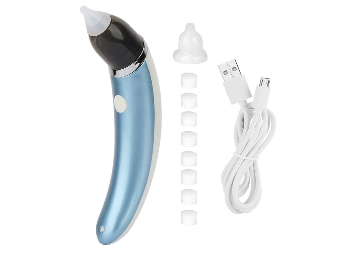 Mali limpador Nasal Elétrico Bebê com 5 Níveis de Potência e 2 Pontas de Silicone Reutilizáveis