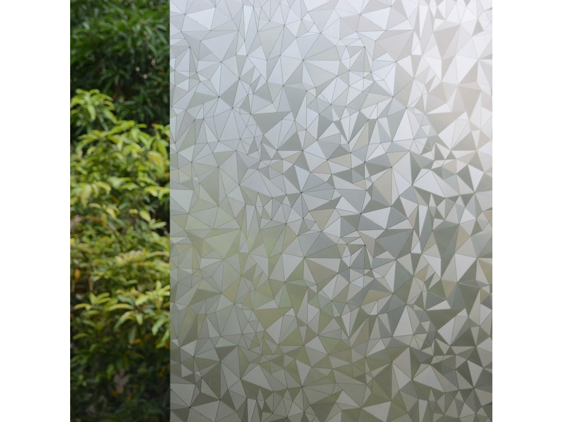 Película Adesiva Estática Para Janelas, Padrão Diamante, 45 Cm X 200(17, 7 Pol X 78, 7 Pol), Ideal Para Residências E Escritórios