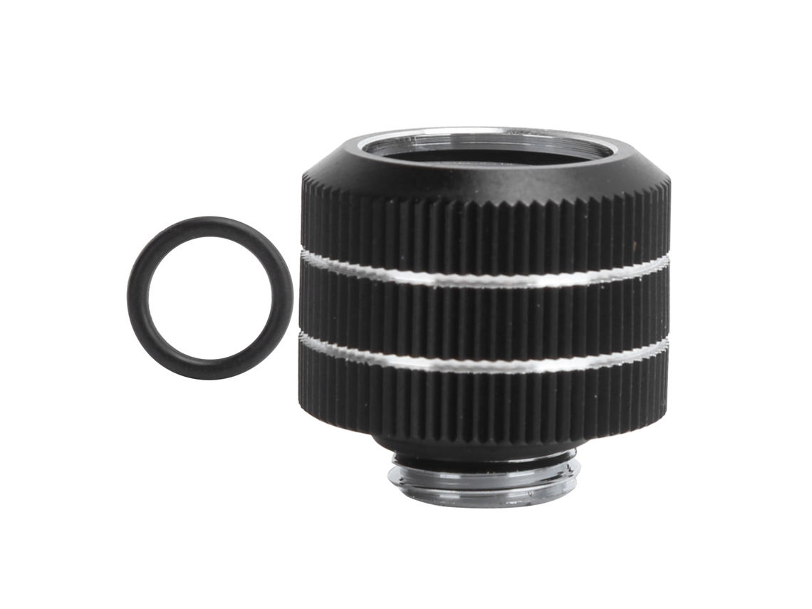 Conectores De Tubo Rígido Fast Twist Quick Screw Para Water Cooling De Computador G1/4 16mm Preto