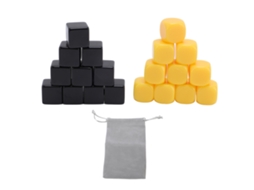 20 Peças Dados Em Plástico 16mm Em Branco Diy Resistente A Impactos Com Saco De Armazenamento Para Jogos De Tabuleiro