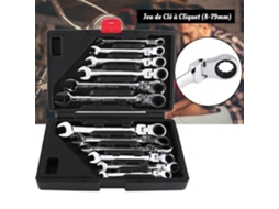 Conjunto de Chaves de Catraca Métrica 12 Peças 8 -19 Mm Lia Ferramentas de Carro Faça Você Mesmo 3 HURRISE