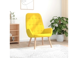 Vidaxl Cadeira De Descanso Tecido Amarelo Claro