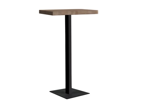 Mesa alta musgo 60 x 60 cm carvalho americano / preto. CENTRO DE MÓVEIS