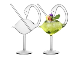 Copo de cocktail, conjunto de 2 copos cisne 6oz, cristal sem chumbo, presente de casamento com S/MARCA