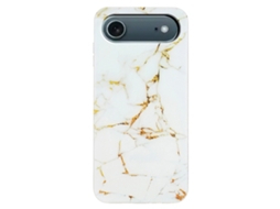 Capa Para Iphone Air Em Tpu Com Estampa De Mármore - Branca