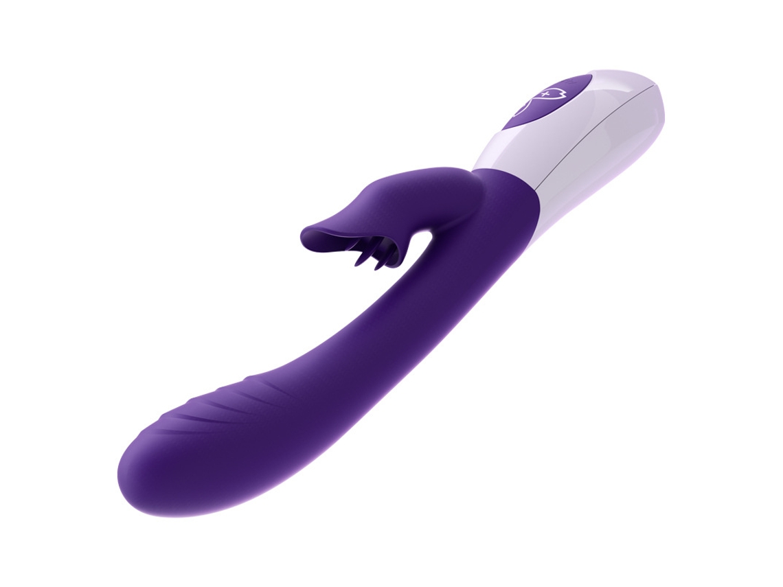 Vibrador De Massagem Para Lamber A Lngua De Silicone 2 Em 1 Para Mulheres (roxo) Yizhood