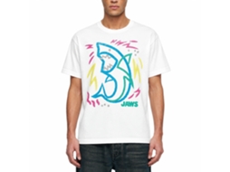 Rockinstone Jaws Movie Doodle White Adult T-shirt Size:s