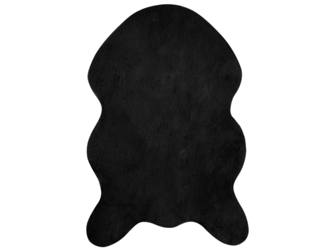 Conjunto 1 Tapete Macio Vidaxl Preto Poliéster (60 X 90 Cm)
