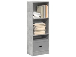 Estante Para Livros | Gabinete De Livros | Estante 40x24x109 Cm Derivados De Madeira Cinzento Cimento