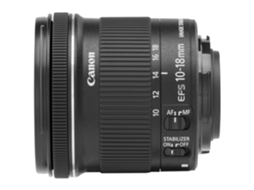 Objetiva CANON EF-S 10-18MM 4.5-5.6 IS STM (Encaixe: Canon EF-S - Abertura: f22-29 - f/4.5-5.6)
