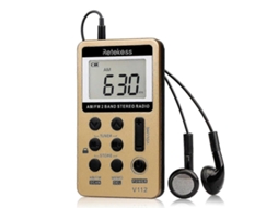 Rádio De Bolso Com Receptor De Música, Alto-falante Embutido E Fone De Ouvido.