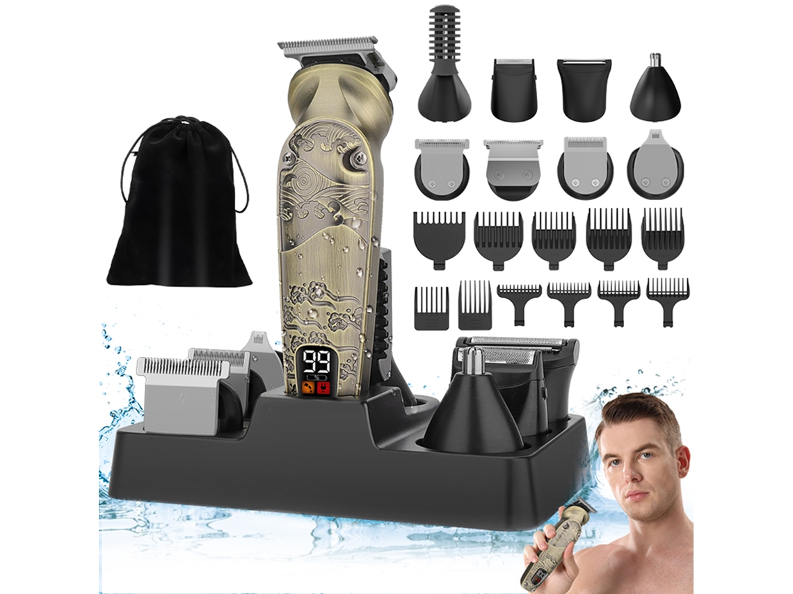 Kit De Cortapelos Elétrico 8 Em 1 Para Homens