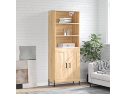 Vidaxl Armário Alto 69,5x34x180 Cm Derivados De Madeira Cor Sonoma