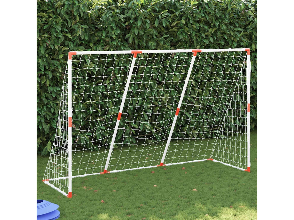 Vidaxl Baliza Futebol Infantil C/ Bolas 2 Em 1 184x64x124 Branco