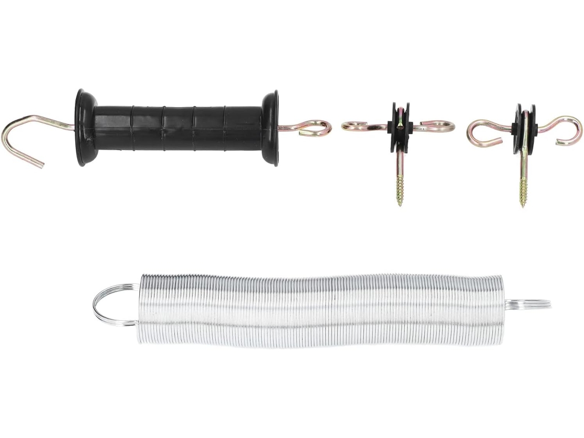 Kit De Portão Elétrico Em Pp E Ferro, 5 Metros, Acessórios Para Portão De Animais Com Alça, Prego Isolado Para Gado