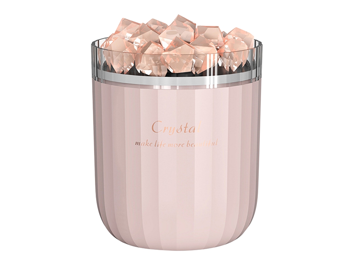 Laxiscreed Lâmpada De Sal Cristal Com Umidificador E Spray Aromático, Carregamento Usb