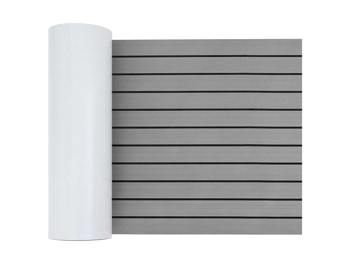 Vidaxl Tapete De Barco Riscas Cinza Claro E Preto 240 X 60 Cm Eva