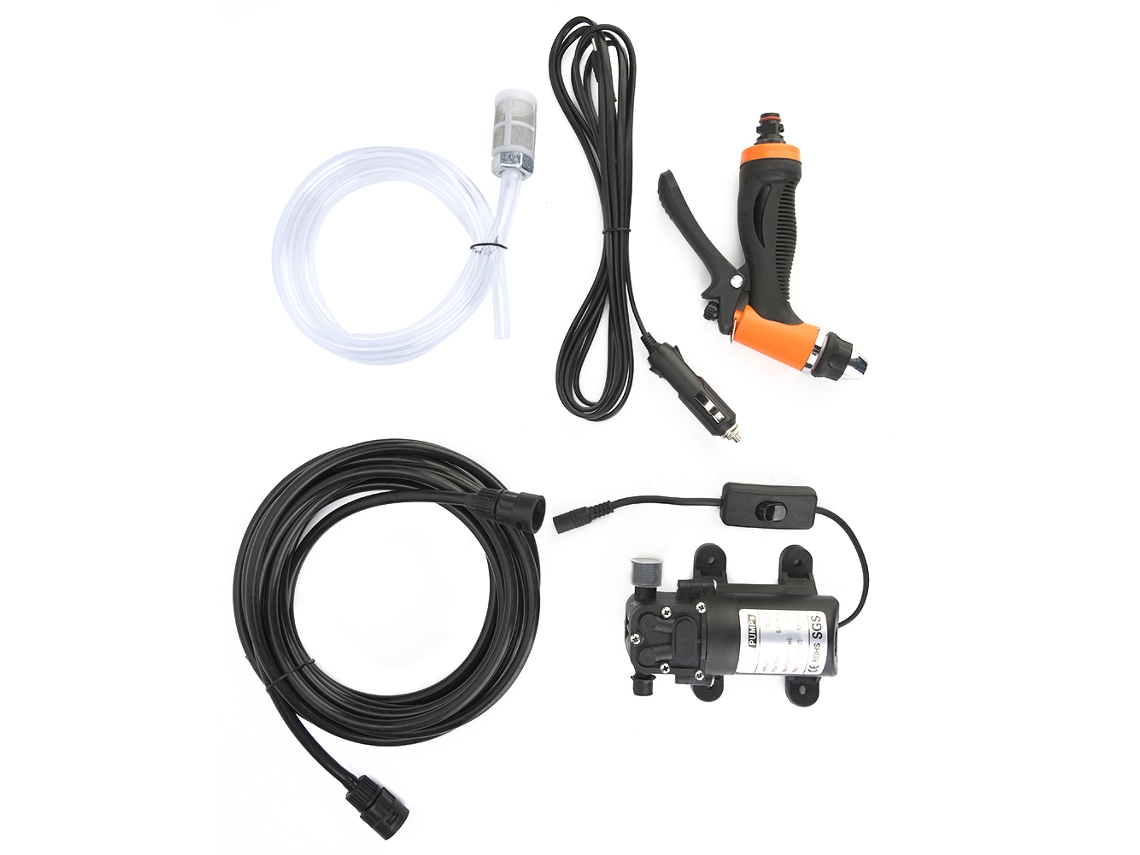 Laxiscreed Bomba De Lavagem De Carro 12v Com Pistola De Limpeza E Mangueira De 6m