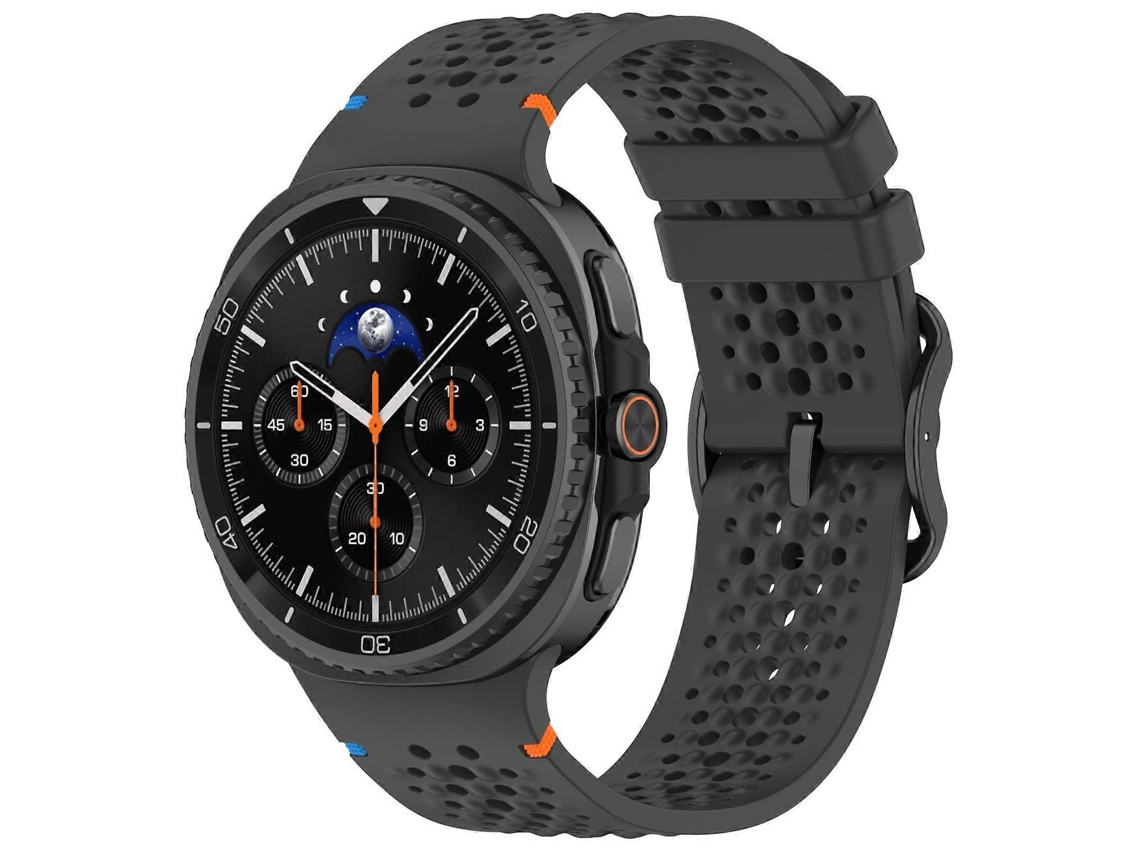 Pulseira De Silicone Respirável Com Fivela Preta Em Formato De Escada E Padrão Favo De Mel Da Xdfind Para Samsung Galaxy Watch8 / Watch8 Classic.