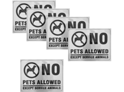 Adesivos De Aviso Para Portas Estimação Ifundom, Prateados, 5 Unidades, Para Restringir A Entrada De Em