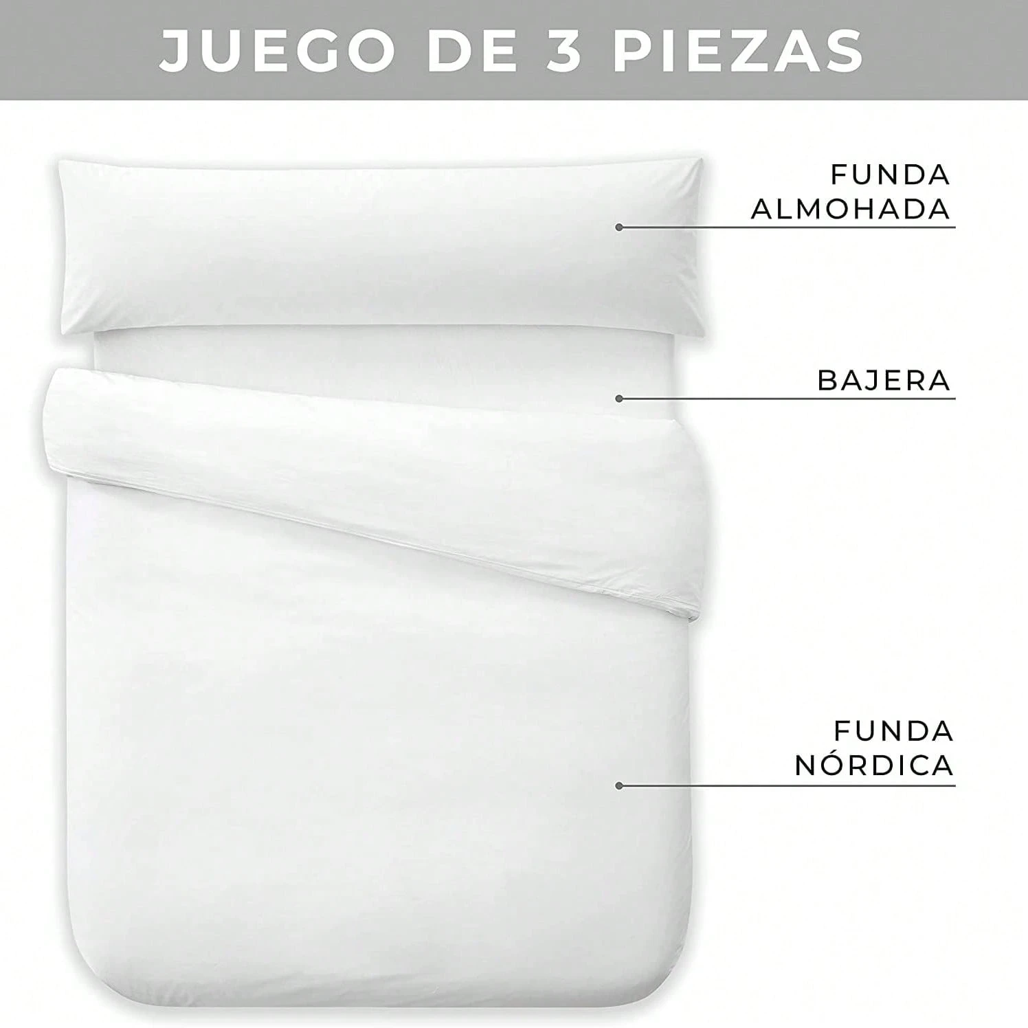 Conjunto Capa Edredom 3 Peças Macio Respirável Lençol Ajustável Fronha