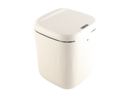 Lixeira automática 20l sensor touchless anti água PP fácil limpeza sem bateria branco crema