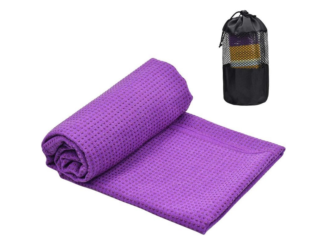 Toalha De Yoga Antiderrapante 183x63cm Microfibra Absorvente Secagem Rápida Para Yoga Pilates Praia