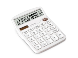 Calculadora De Escritório Com Botões Grandes Silenciosos Lcd Multifuncional Bateria Para Escritório E Finanças Branco