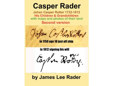 Livro Casper Rader 1732-1812 Wythe county, Virginia James L Rader (Inglês)