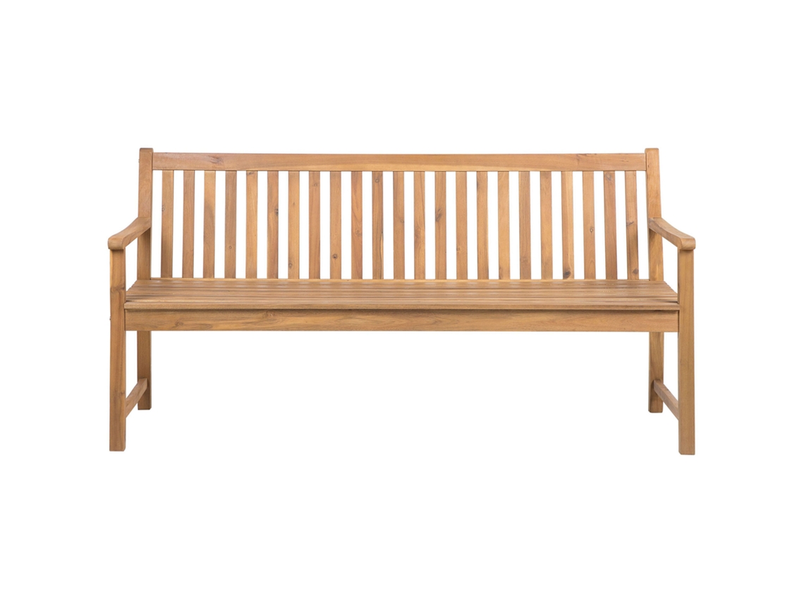 Banco De Jardín Beliani Vivara De Madera De Acacia Certificada Marrón 180x67x88
