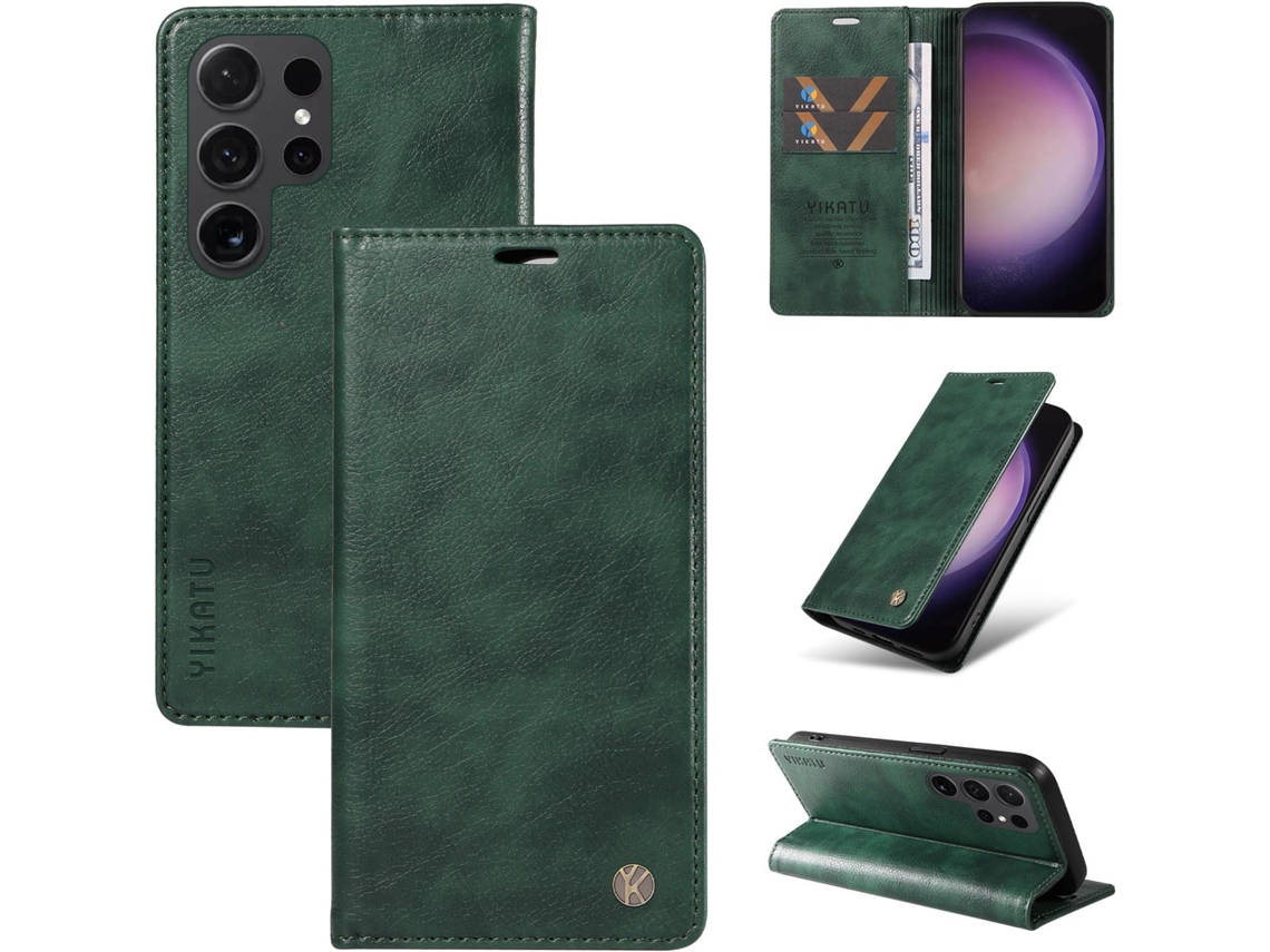 Capa Para Samsung Galaxy S24 Ultra, Capa Carteira Em Couro Pu Resistente A Impactos, Capa Flip Dobrável À Prova De