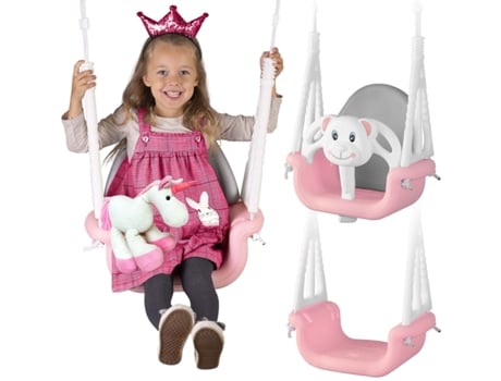 Columpio Cube Ricokids 3 Em 1 Com Urso De Pelúcia - Rosa