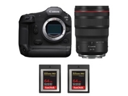 Eos R1 + Rf 24 70mm F/2.8 L Is Usm + 2 Sandisk 64gb Extreme Pro Cfexpress Type B + Ebook “20 Dicas para Fotos Que Impressionam” CANON