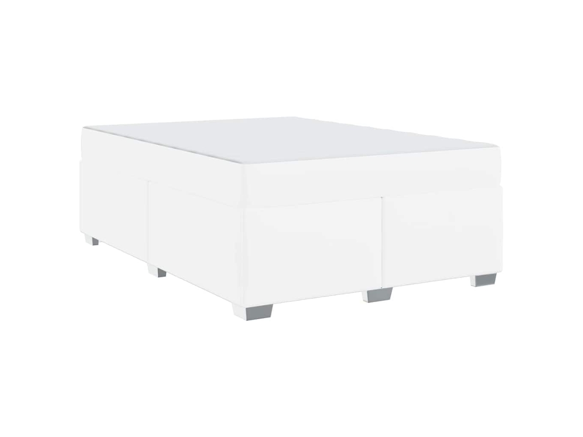 Conjunto 1 Cama Box Vidaxl Branco Tecido (140 X 200 Cm)