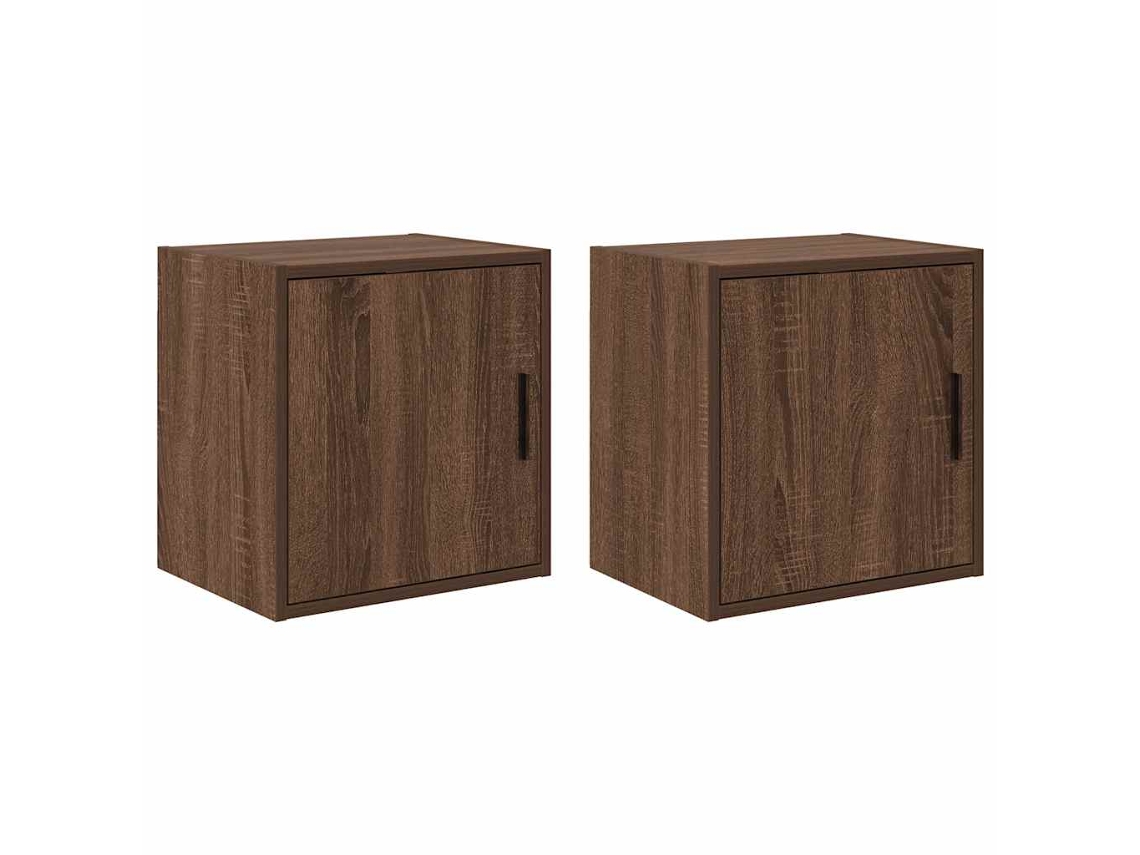Vidaxl Armários De Parede Para Garagem 2pcs Derivados De Madeira