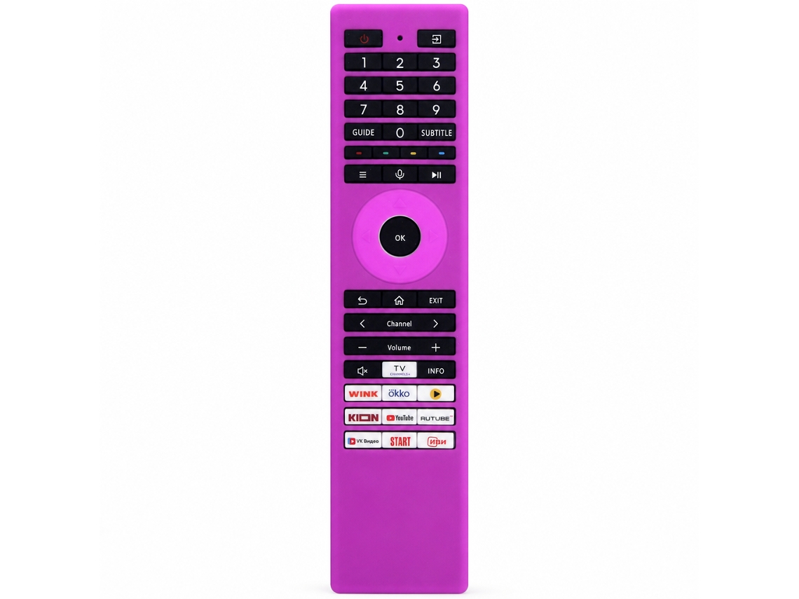 Capa De Silicone Roxa Para Comando De Tv Compatível Com Toshiba Séries Ct Erf, Proteção Contra Poeira E Quedas