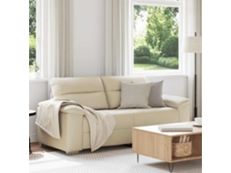 Vidaxl Sofá De 2 Lugares, Cor Creme, 180x81x84 Cm, Em Couro Sintético