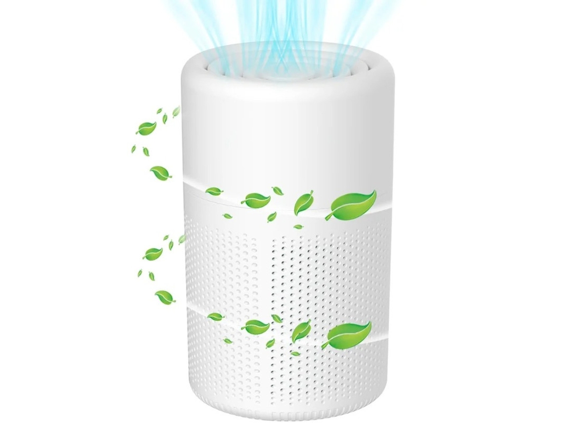 Purificador De Mesa Hepa 3 Em 1 Usb Para Escritório Yizhood Branco