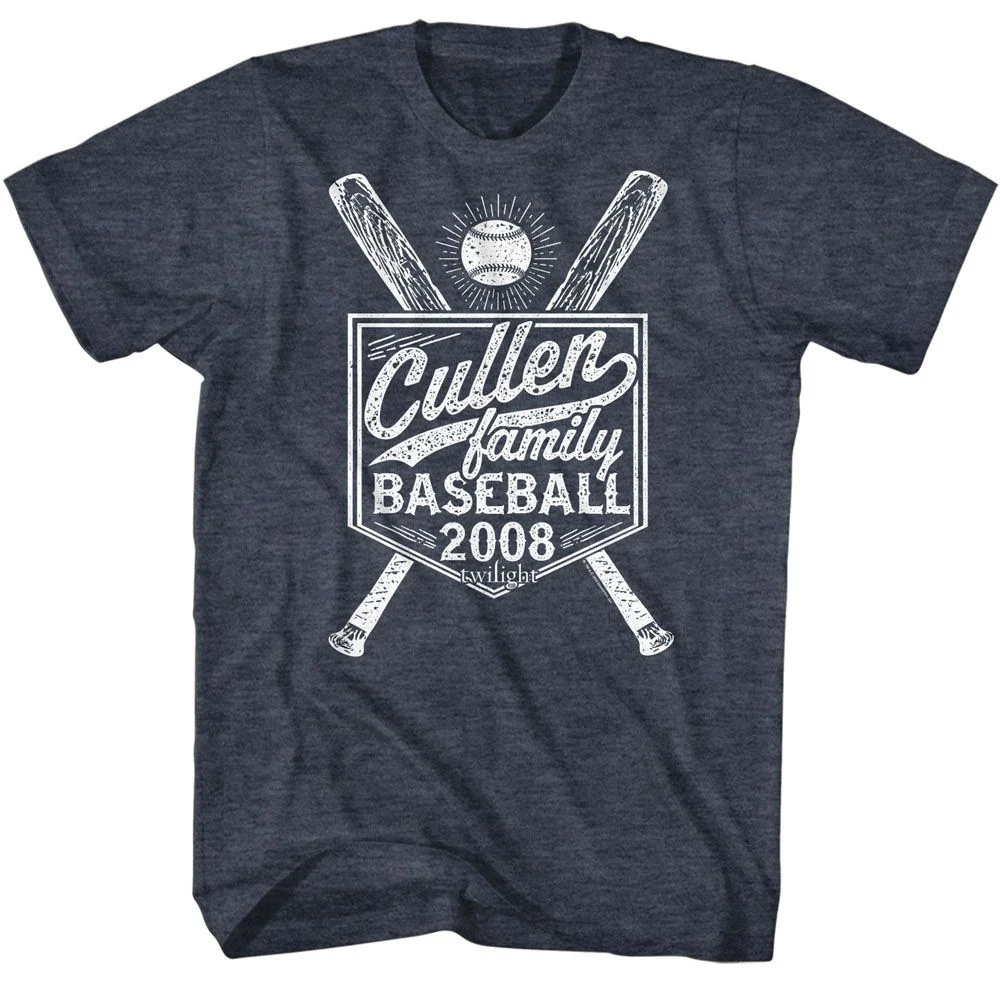 Rockinstone Twilight Movie Baseball 1 Heather Navy Adult T-shirt Size:m